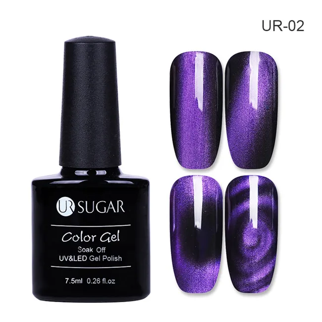 Ur Sugar 9D глаз хамелеона кота Гель-лак для ногтей УФ Магнитный Гель-лак золотой цвет замачиваемый УФ светодиодный Гель-лак для ногтей маникюрный лак - Цвет: wide 2