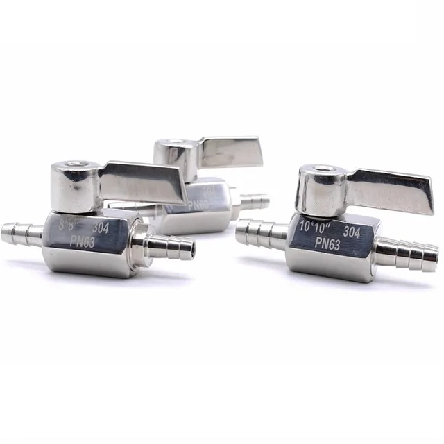 홈브루 맥주 제조업자와 다양한 산업 분야에 이상적인 내구성과 다목적성이 뛰어난 미니 위생 볼 밸브 호스 바브