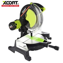 Xcort 10 polegadas mitra viu alta precisão 45 graus perfil de alumínio máquina de corte de madeira liga de alumínio máquina de serrar