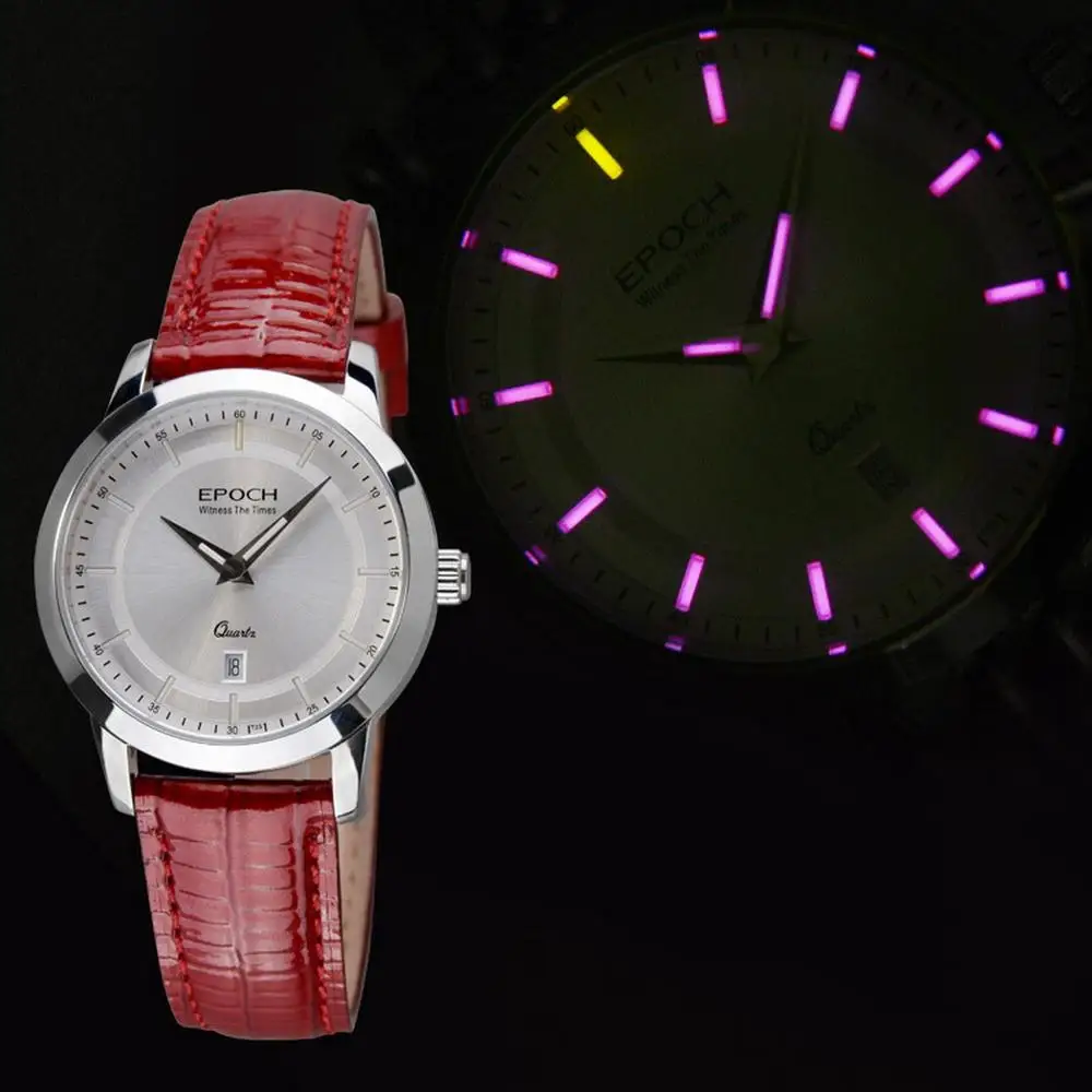Женские тритиевые часы, женские наручные часы EPOCH Роскошные светящиеся водонепроницаемые женские Кварцевые аналоговые наручные часы reloj mujer 6023L - Цвет: women watch p3