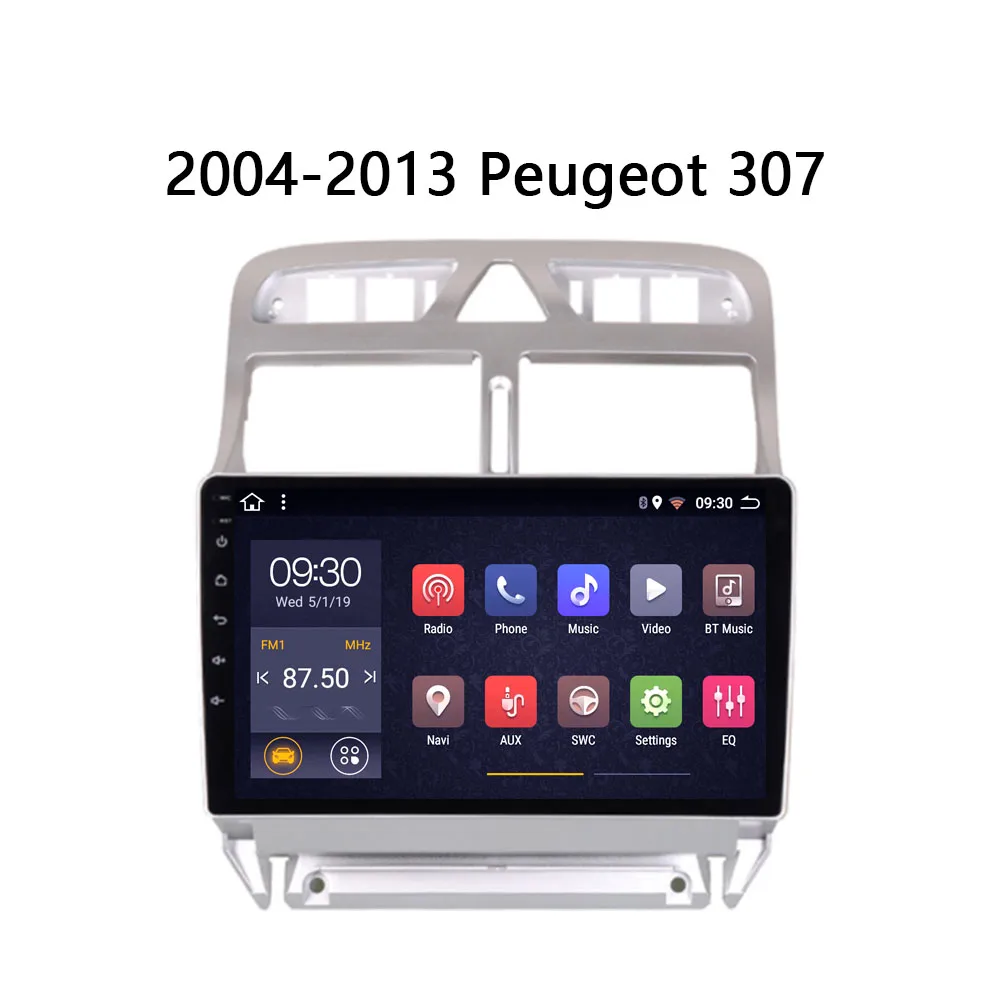 Автомагнитола для Peugeot 307 мультимедийный экран DVD 2004 2005-2013 головное устройство