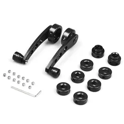 Premium Aluminum Alloy Car Window Crank Handle Replacement Accessory (Black)
