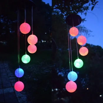 

Solar Powered LED Wind Chime String Light Color Changing Hanging for Home Garden LO88