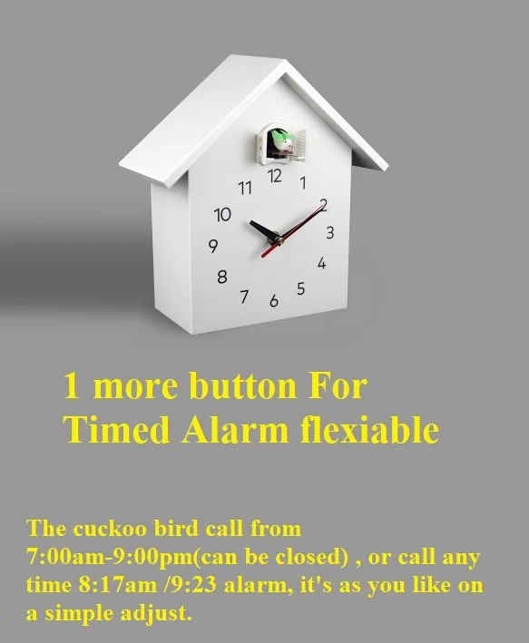15 дюймов, будильник с птицей, Cuckoo, часы, большой детский будильник, настенные часы, домашний декор, часы Cuckoo, современный дизайн - Цвет: alarm TIMING