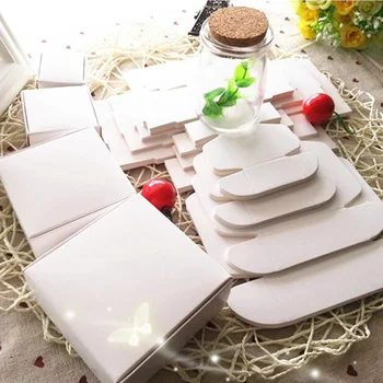 

5 pcs Kraft Paper Small Box, Cardboard Handmade Soap Brown Box,Craft Paper Gift White Box,Packaging Jewelry Black Box