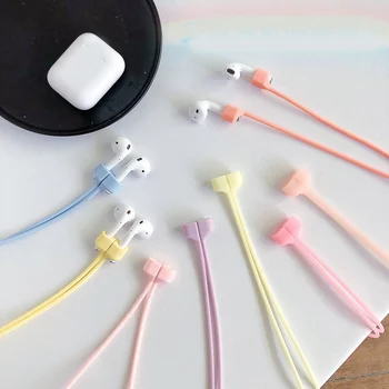 

silicon Bluetooth earphone Anti-lost rope/ magnet headset rope for airpods 1/2 headphone Lanyard accessories rope candy silicon
