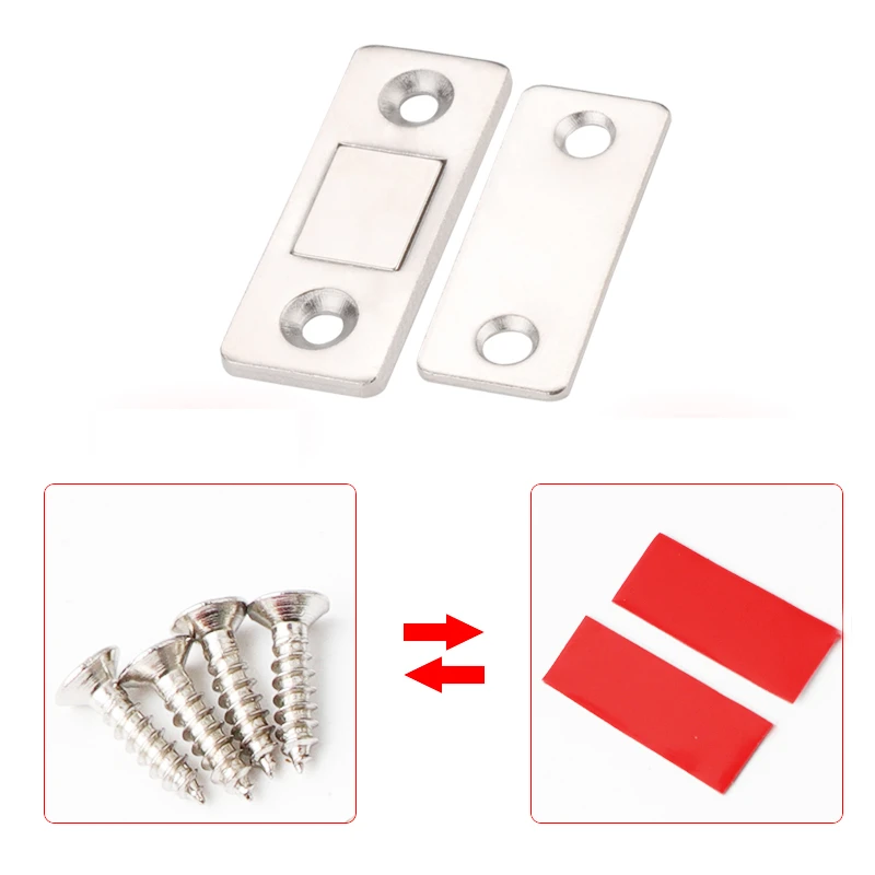 2-10X Magnetic Catch Latch Ultra Thin Strong Magnet Door Cabinet Cupboard Home