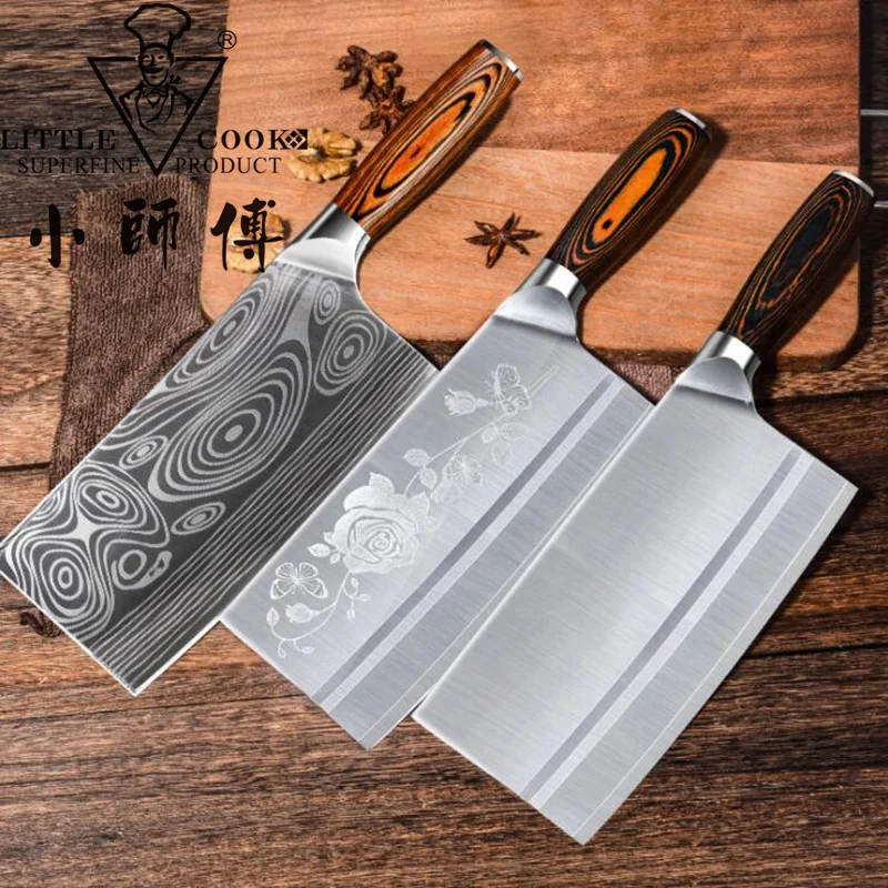 

Handmade 8inch Kitchen Knife Chinese Chef Knife 7Cr17 Steel Durable Heavy-duty Full-tang Cleaver & Utility Knife Cooking Cuisine