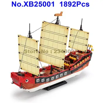 

xb25001 1892pcs sailing ship old sailboat building blocks Toy