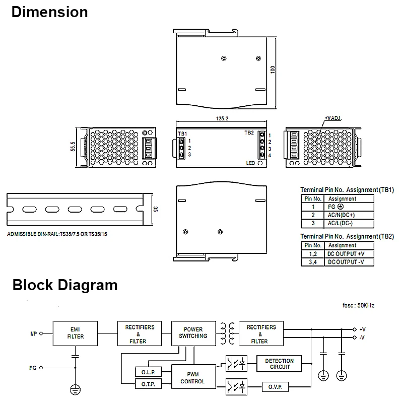 DC12V 24V 48V 6.3A 3.2A 1.6A din-рейка 75W Electrial AC DC DR-75-12 DR-75-24 DR-75-48 одиночный выход импульсный источник питания