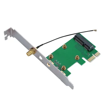 

MiniPCI-E To PCI-E Replacement Accessories Antenna Add On Convertor Wireless WiFi Network Desktop PC Adapter Card Laptop