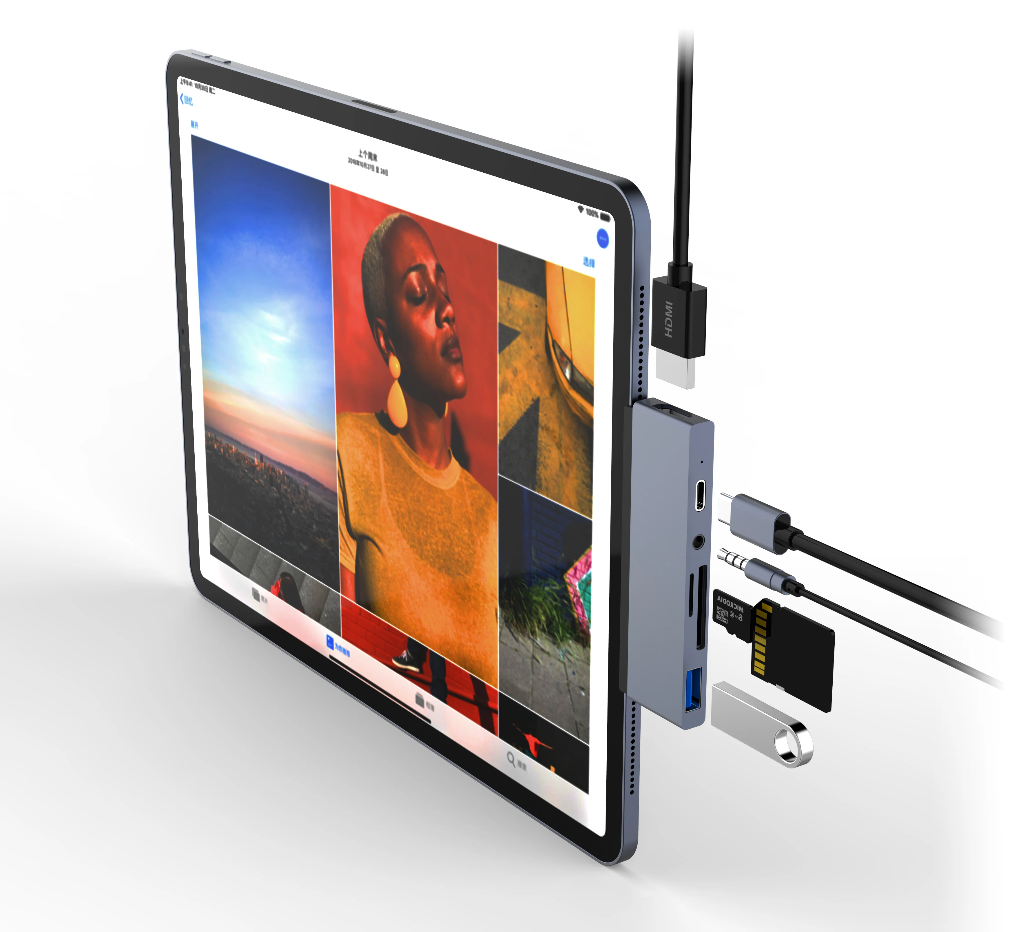 usb c разветвитель Ipad pro hub 3 0 док-станция для ipad 2020/2018 HDMI 4K 5 мм наушники sd карта micro |
