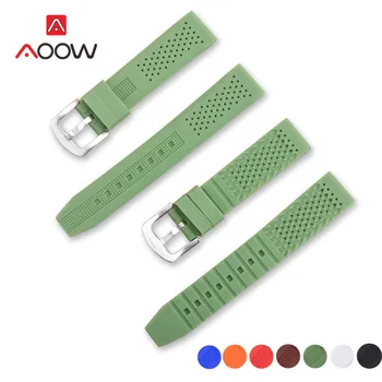 

Universal Soft Silicone Strap 16mm 18mm 20mm 22mm 24mm Stainless Steel Buckle Men Women Waterproof Rubber Replace Bracelet Band