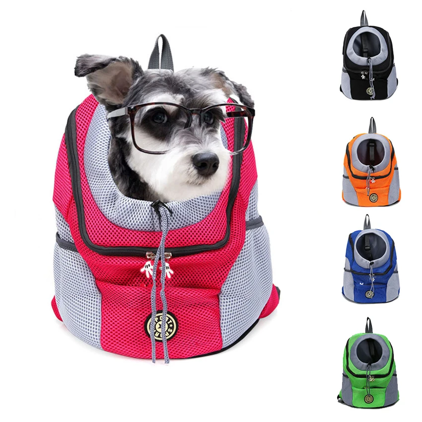 Mochila De Transporte para bolsa de viaje portátil y transpirable doble hombro, para cachorros al aire libre, para perros y medianos - AliExpress Hogar y jardín