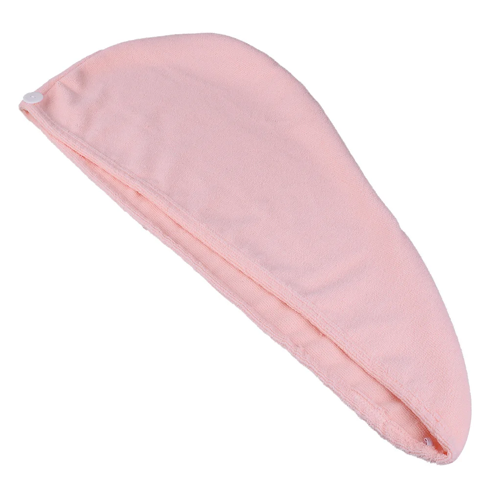 Pink Полотенце из микрофибры быстросохнущие волосы Волшебная Сушка Тюрбан Обернуть шляпу шапки спа Купание - Цвет: Pink