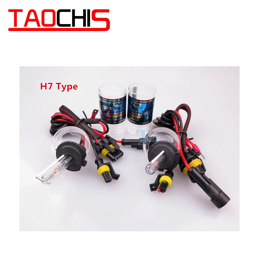 Taochis 12V 35W H7 HID ксеноновые лампы 3000K 4300k 5000k 6000k 12000k 8000k 10000K розовый