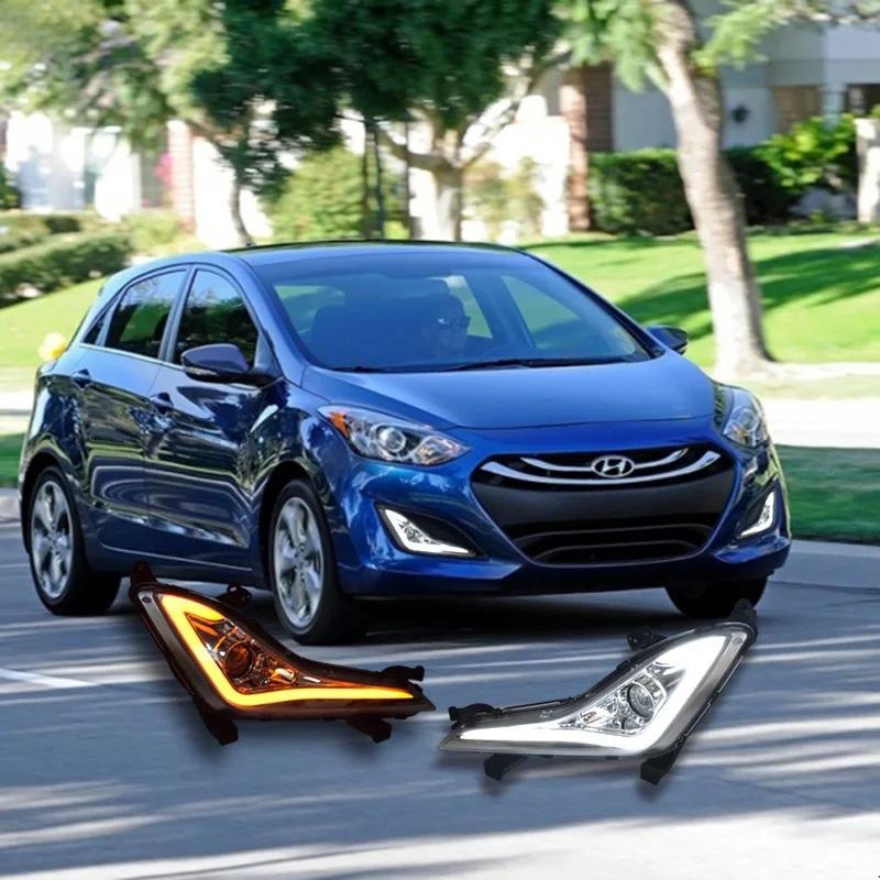 

Suitable for 14-15-Outbound Hyundai Elantra with Daytime Running Lamp Elantra Front Fog Lamp Modified Driving Lamp
