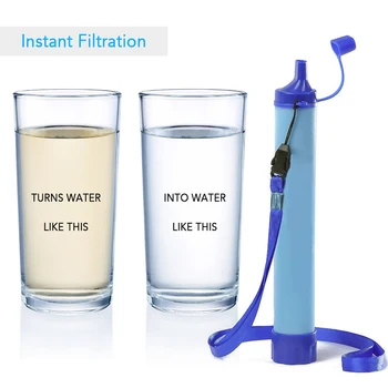 

Outdoor Water Filter Straw Portable Water Filtration System Water Purifier for Emergency Survival Camping Traveling