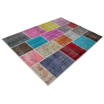

146x205 Cm Multicolor Handmade Patchwork Rug-5x7 Ft