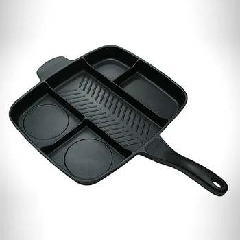 

5 In 1 Multifunction Non-Stick Divided Grill Frying Pan Cooking Pan Induction Household Kitchen Tools Cookware Accessories