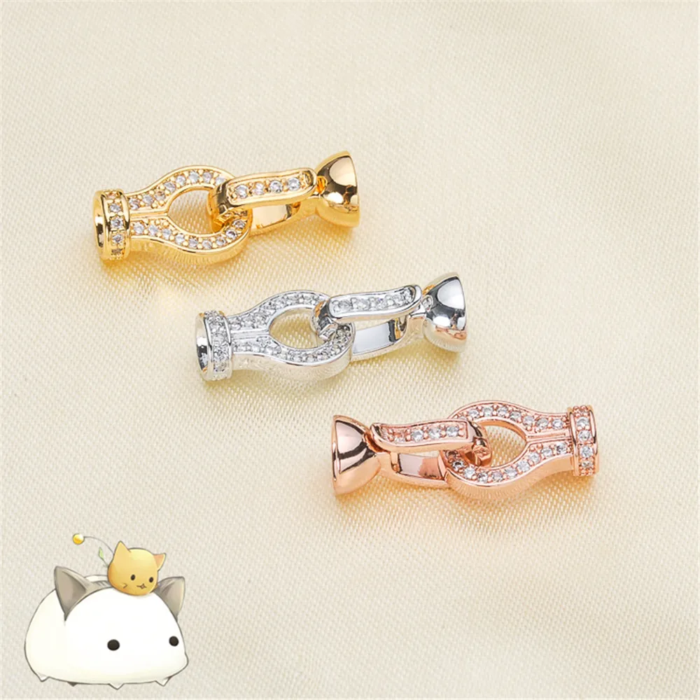 

High Quality Copper Clasps Accessories For DIY Jewelry Bracelet Making Clasps & Hooks For Pearls Necklace Jewelry Making P-029