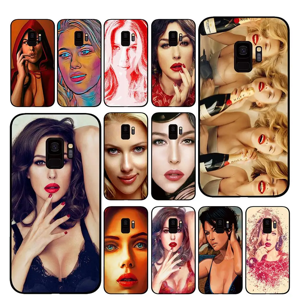 

Monica Bellucci and Scarlett Phone Case for Samsung Galaxy S10 S10E S8 Plus S6 S7 Edge S9 S10e Plus Note 8 9 Cover