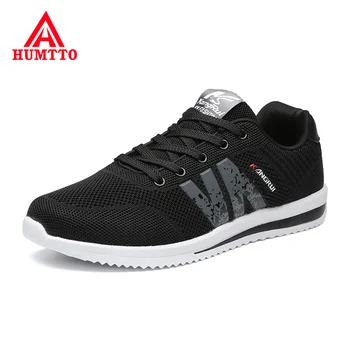 

New Breathable Flying Weaving Running Shoes Man Wear-resistant Lace-up Mens Sneakers Soft Non-slip Light Sport Men Shoes