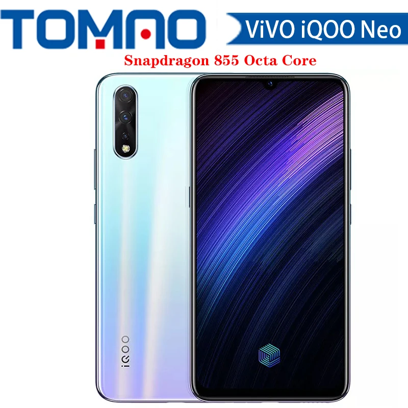 Мобильный телефон vivo iQOO Neo, 8 ГБ, 128 ГБ, 6,38 дюйма, Восьмиядерный процессор Snapdragon 855, 3 камеры, 4500 мАч, смартфон, 33 Вт, зарядка