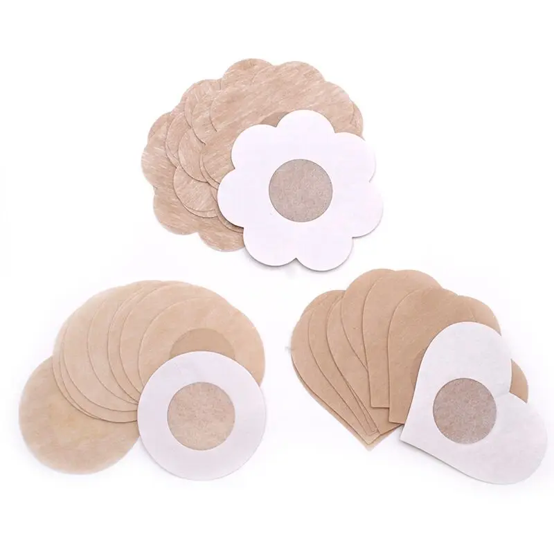 

5Pairs/lot Breast Petals Summer Reusable Invisible Self Adhesive Sticker Cover Bra Pasties Heart Flower Intimates Accessories