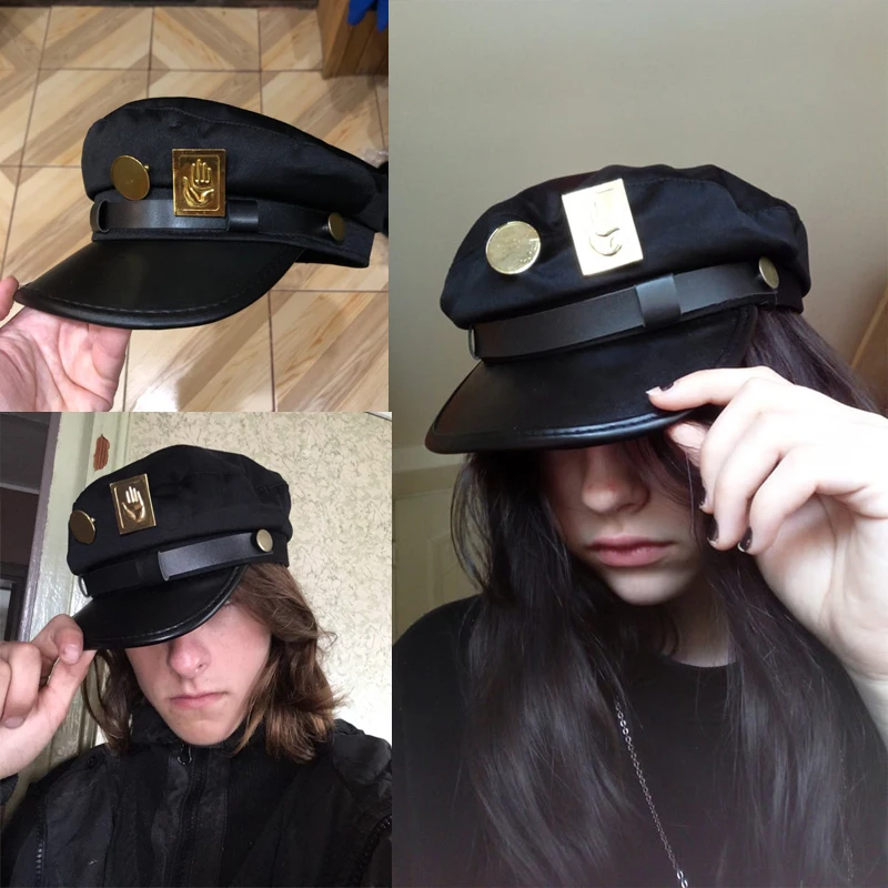 Jojo Kujo Jotaro Joseph шляпа Джоджо Необычные Приключения армейские шапки для косплея реквизит унисекс костюм на Хэллоуин Цезарь головные уборы