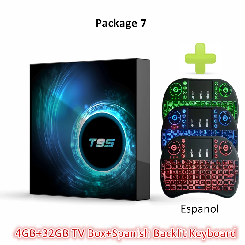 4G 32G ES Backlit Android 10 tv Box H616 Четырехъядерный 4 ГБ 32 ГБ 64 Гб 2,4G WiFi Google Play 6K Smart Android Box медиаплеер телеприставка T95 - Цвет: 4G 32G ES Backlit