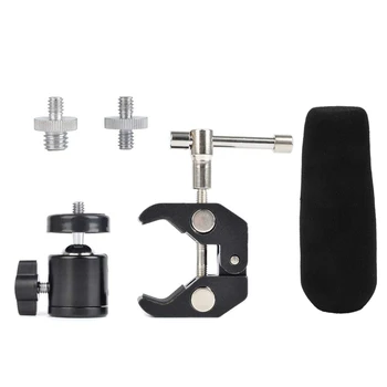 

1 Set Super Clamp Mount Articulated Ball Head 1/4Inch-20 Thread Hole Head and 1/4Inch To 5/8Inch Convertion Screw & 1Pcs 12Cm Mi