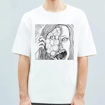 

Hombres Manga Junji Ito T Shirts Shintaro Kago Girl Men/women Tees Shirt Top Design Funny T Shirt Aesthetic Japanese Anime Shirt