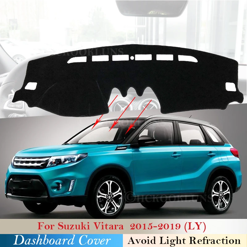 Dashboard Cover Protective Pad for Suzuki Vitara 2015~2019 Accessories Dash Board Sunshade Maruti LY 2018 2017 2016 | Автомобили и