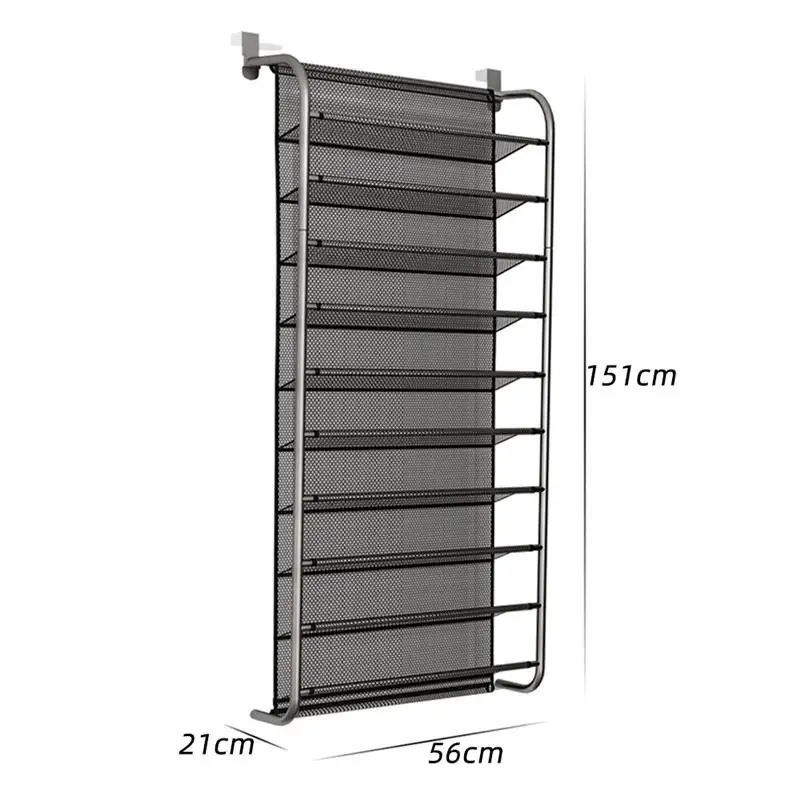 1PC Simple Hallway Space Saving Shoe Rack Dormitory Cabinet Organizer Over the Door Multi Layers Shoes Hanger Wall Closet Shelf