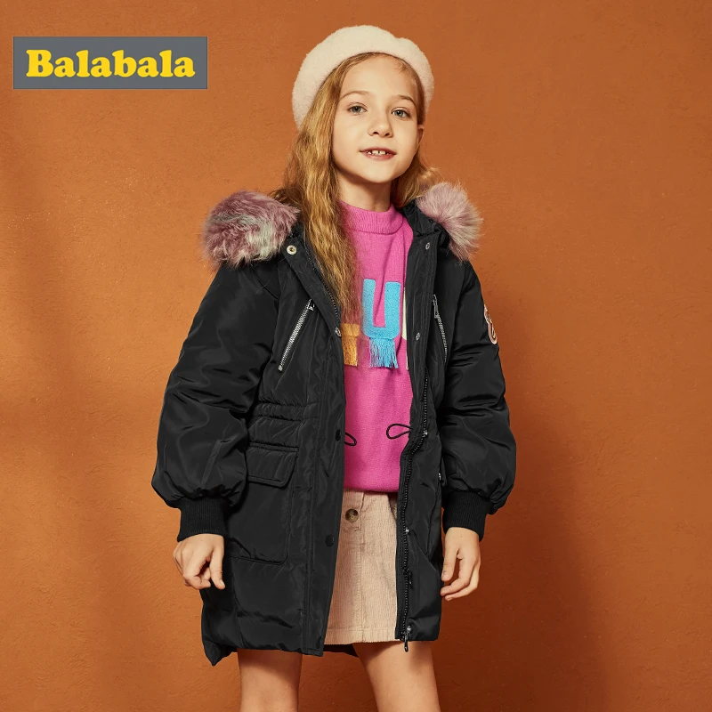 awesome  Children clothing down jacket girls 2019 new autumn and winter big children's jacket long tide wind