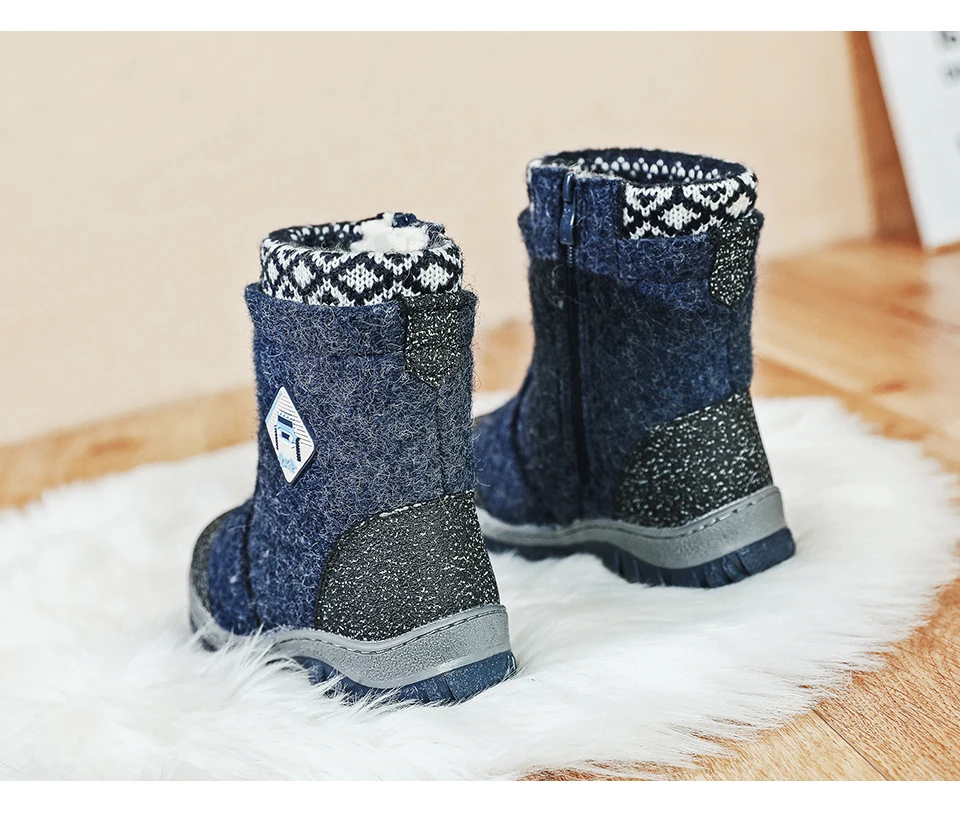MMNun/фетровая подошва; детская зимняя обувь; ботинки для мальчиков; коллекция года; теплые зимние ботинки; размеры 23-32; ML9438