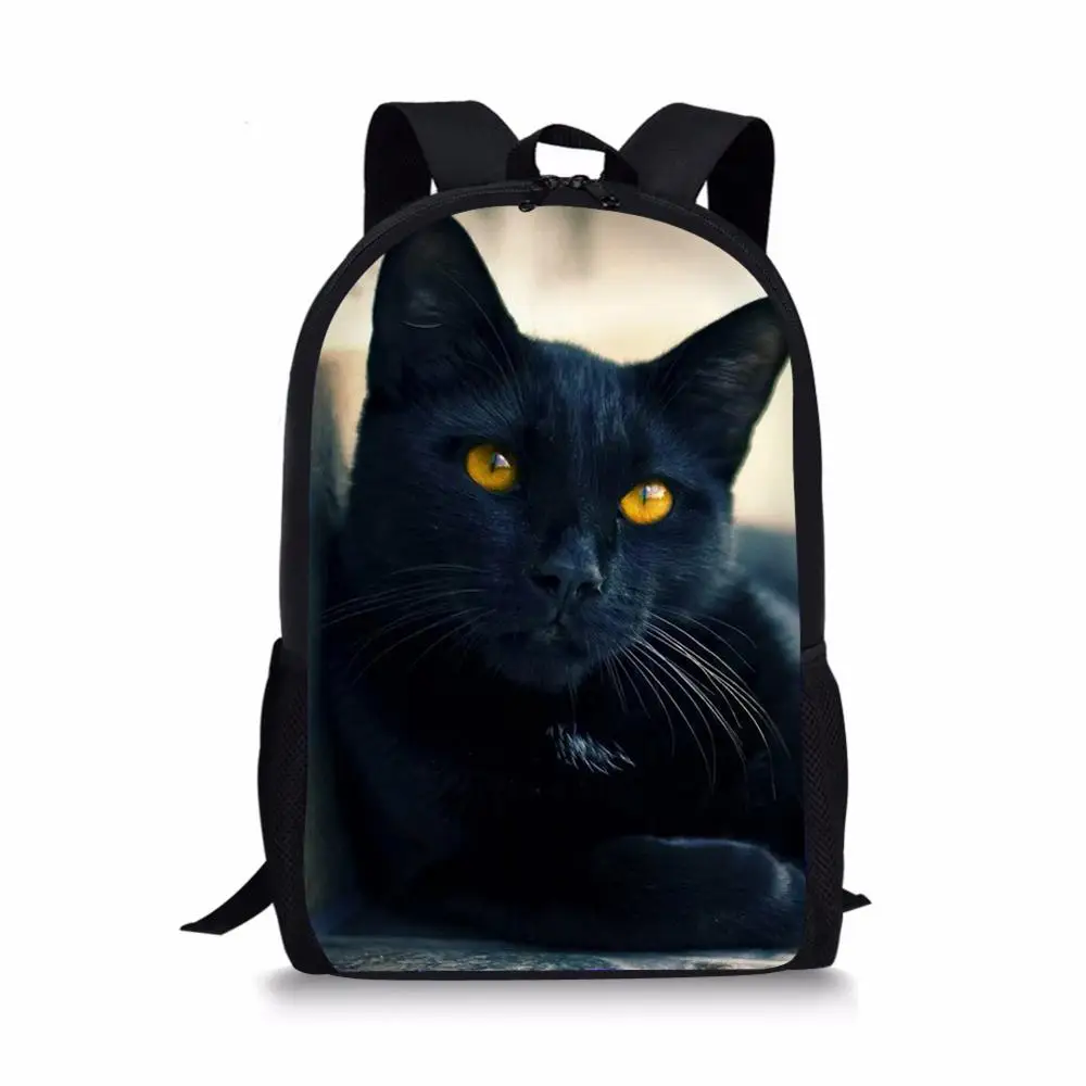 

HaoYun Children's School Bags Black Cats Pattern Primary Student Bookbags Fantasy Animal Back to School Satchecl Schoolbags