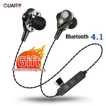 

Wireless Earphone Bluetooth V4.1 TF Card 6D Music Headsets With Microphone Earbuds For iPhone XR Samsung M30 Universal Portable