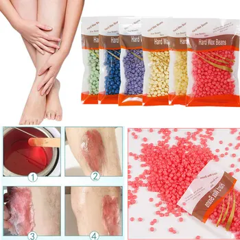 

100g Wax beans No Strip Depilatory Hot Film Hard Wax Pellet Waxing Bikini Face Hair Removal Bean For Women Men