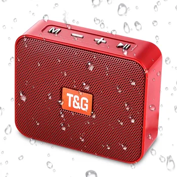TG166 Wireless Small Bluetooth Speaker Portable with FM radio Mini Speaker Bluetooth 5.0 TF/USB Outdoor Column Soundbox with MIC 10w portable column bluetooth speaker touch control wireless bass speaker with mic fm radio tf card u disk aux for iphone pc