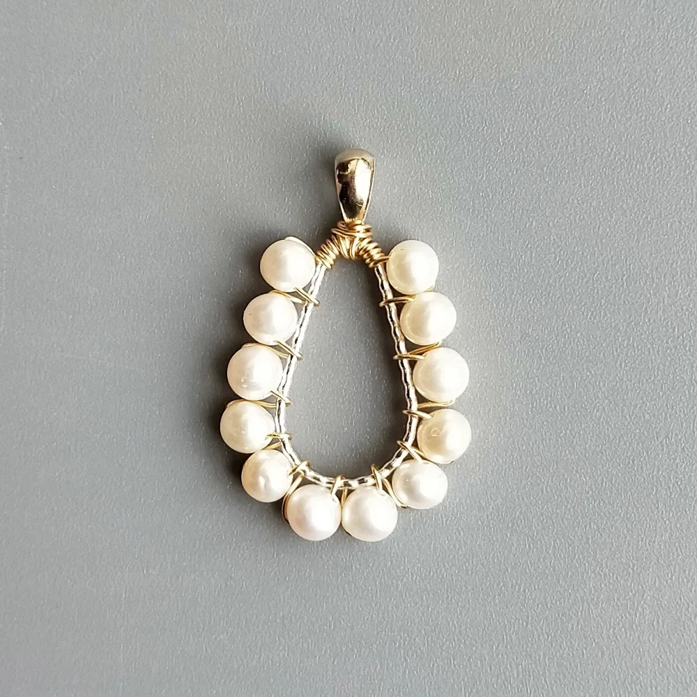 Lii Ji Freshwater Pearl Double Color Vintage Style Pendant 925 Sterling Silver Handmade Drop Shape Delicate Jewelry | Украшения и