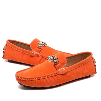 

Spring And Summer New Large Size Men's Casual Shoes Solid Color Breathable Suede Upper With Strong Non-slip Sole Comfortable