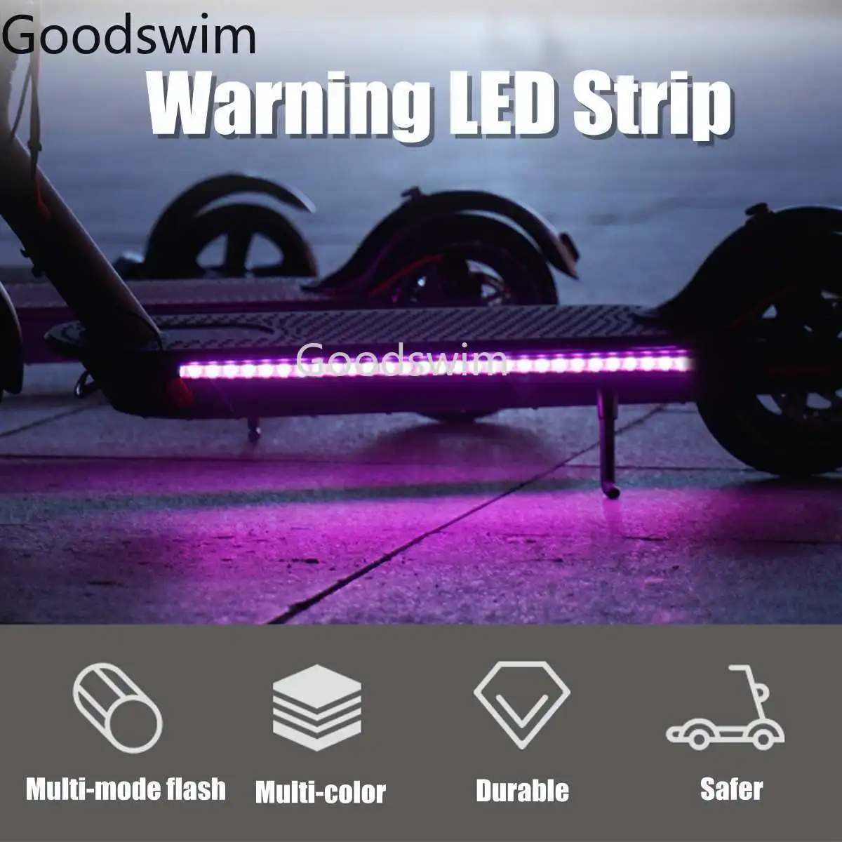 

For Xiaomi Electric Scooter Strip LED Colorful Marquees for Xiaomi M365 Night Safety Cycling Decorative Light Skateboard Parts