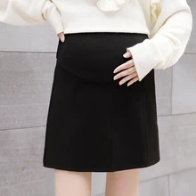 Одежда для беременных, новая осенняя и зимняя шерстяная юбка для беременных женщин, Корейская версия, посылка для беременных женщин, Подтяжка живота sk