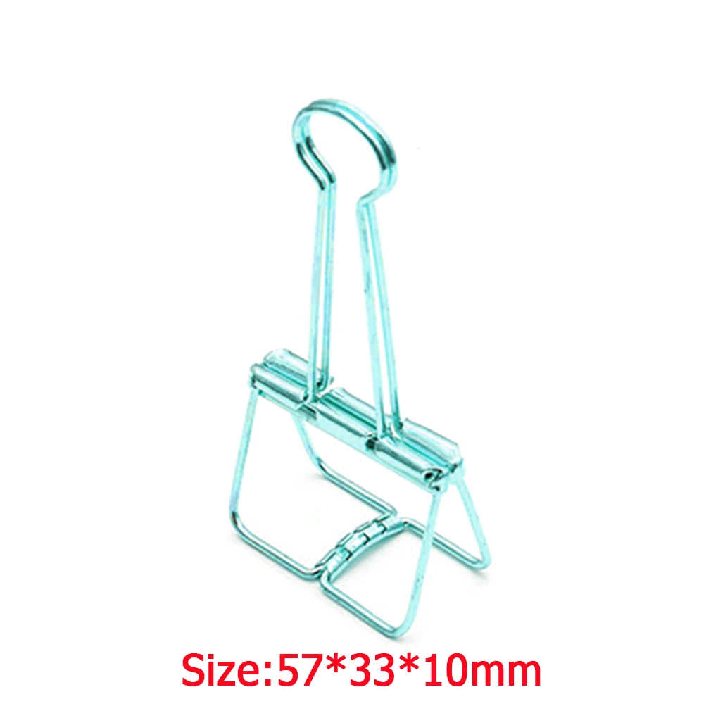 6pcs Metal Hollow Long Tail Clip Office Binding Clip Document Paper Bill Organizer Office Supplies S/M/L - Цвет: NO.11