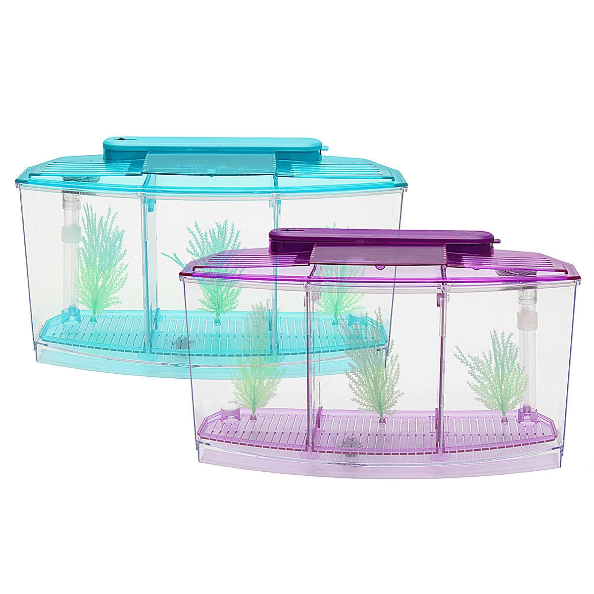 Нерестилище Betta Fish резервуар для размножения аквариума без запаха окружающей среды 2 цвета перегородка Золотая рыбка DIY Украшение аквариума креветки