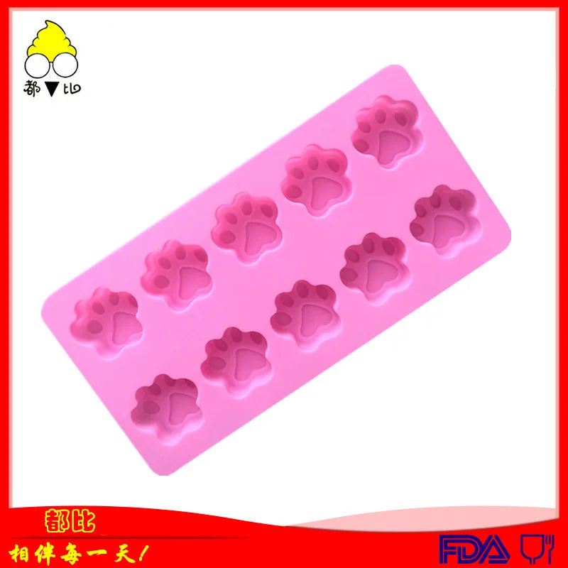 than Cute 10 with CAT'S Paw Handmade Soap Mold Cold Cover Mooncake Mold Silica Gel Bakery Cake Mold Creative Mini