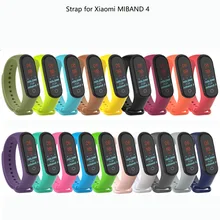 Цветной Mi Band 4 аксессуары Pulseira Miband 4 сменный силиконовый браслет для Xiaomi Mi4 смарт-браслет(China)