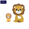2Pc/Set Silicone Mini Lion Beads Silicone Teether Pendant Baby Toy DIY Nursing Necklace Pacifier Chain Tiny Rod For Baby Product 3